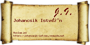 Johancsik István névjegykártya